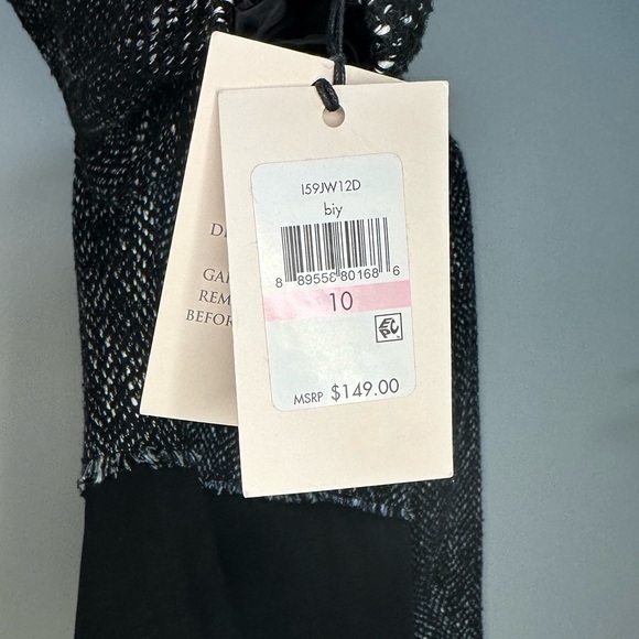 NEW | Ivanka Trump Black Tweed Zippered Jacket Blazer Career Formal Women’s 10 - Picture 4 of 7